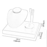 Maxbell Jewelry Display Set Elegant Necklace Bust Holder for Vanity Woman Trade Show Black