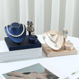 Maxbell Jewelry Display Set Elegant Necklace Bust Holder for Vanity Woman Trade Show Gold