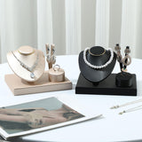 Maxbell Jewelry Display Set Elegant Necklace Bust Holder for Vanity Woman Trade Show Gold