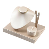 Maxbell Jewelry Display Set Elegant Necklace Bust Holder for Vanity Woman Trade Show Gold