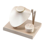 Maxbell Jewelry Display Set Elegant Necklace Bust Holder for Vanity Woman Trade Show Gold