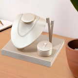 Maxbell Jewelry Display Set Elegant Necklace Bust Holder for Vanity Woman Trade Show Gold