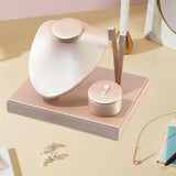 Maxbell Jewelry Display Set Elegant Necklace Bust Holder for Vanity Woman Trade Show Gold