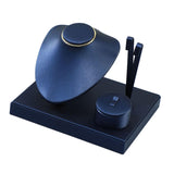 Maxbell Jewelry Display Set Elegant Necklace Bust Holder for Vanity Woman Trade Show Dark Blue