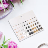 Maxbell 50 Pieces Earring Set Circle Studs Earrings for Work Valentines Day Festival