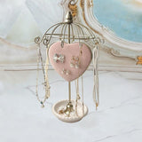 Maxbell Jewelry Organizer Hanger Jewelry Tower for Showcase Dressing Table Necklaces Pink