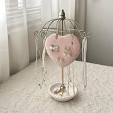 Maxbell Jewelry Organizer Hanger Jewelry Tower for Showcase Dressing Table Necklaces Pink