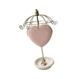 Maxbell Jewelry Organizer Hanger Jewelry Tower for Showcase Dressing Table Necklaces Pink