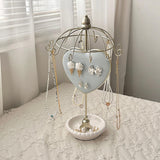 Maxbell Jewelry Organizer Hanger Jewelry Tower for Showcase Dressing Table Necklaces Blue