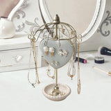 Maxbell Jewelry Organizer Hanger Jewelry Tower for Showcase Dressing Table Necklaces Blue