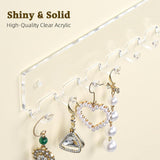Maxbell 2x Necklace Holders Acrylic Wall Mount Trendy Storage Racks for Anklets Gift