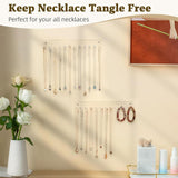 Maxbell 2x Necklace Holders Acrylic Wall Mount Trendy Storage Racks for Anklets Gift