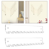 Maxbell 2x Necklace Holders Acrylic Wall Mount Trendy Storage Racks for Anklets Gift
