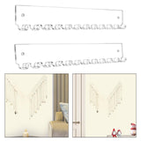 Maxbell 2x Necklace Holders Acrylic Wall Mount Trendy Storage Racks for Anklets Gift
