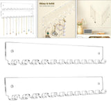 Maxbell 2x Necklace Holders Acrylic Wall Mount Trendy Storage Racks for Anklets Gift