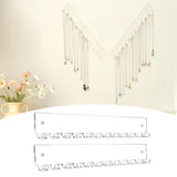 Maxbell 2x Necklace Holders Acrylic Wall Mount Trendy Storage Racks for Anklets Gift