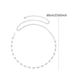 Maxbell Women Waist Chain Rhinestone Metal Dress Accessory for Lady Jeans Decoration