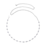Maxbell Women Waist Chain Rhinestone Metal Dress Accessory for Lady Jeans Decoration