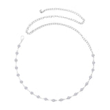 Maxbell Women Waist Chain Rhinestone Metal Dress Accessory for Lady Jeans Decoration