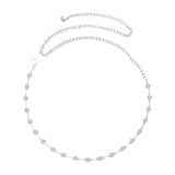 Maxbell Women Waist Chain Rhinestone Metal Dress Accessory for Lady Jeans Decoration
