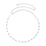 Maxbell Women Waist Chain Rhinestone Metal Dress Accessory for Lady Jeans Decoration