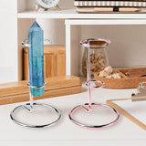Maxbell Crystal Wand Display Stand Desktop Iron Easel for Desktop Holiday Exhibition Silver