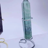 Maxbell Crystal Wand Display Stand Desktop Iron Easel for Desktop Holiday Exhibition Silver