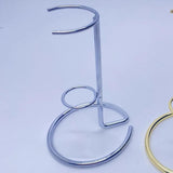 Maxbell Crystal Wand Display Stand Desktop Iron Easel for Desktop Holiday Exhibition Silver