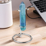 Maxbell Crystal Wand Display Stand Desktop Iron Easel for Desktop Holiday Exhibition Silver