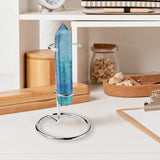 Maxbell Crystal Wand Display Stand Desktop Iron Easel for Desktop Holiday Exhibition Silver