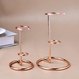 Maxbell Crystal Wand Display Stand Desktop Iron Easel for Desktop Holiday Exhibition Rose Gold