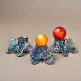 Maxbell Ball Stand Holder Metal Butterfly Decoration for Hotel Anniversary Bookshelf