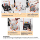 Maxbell Jewelry Polisher Tumbler Practical Jewelry Rotary Finishing Device Accessory with 450g Bead