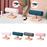 Maxbell Bracelet Holder Display T Bar Watch Stand for Men Women Wristwatch Hair Ties Beige