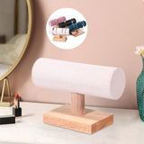 Maxbell Bracelet Holder Display T Bar Watch Stand for Men Women Wristwatch Hair Ties Beige
