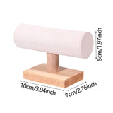 Maxbell Bracelet Holder Display T Bar Watch Stand for Men Women Wristwatch Hair Ties Beige