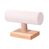 Maxbell Bracelet Holder Display T Bar Watch Stand for Men Women Wristwatch Hair Ties Beige