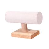 Maxbell Bracelet Holder Display T Bar Watch Stand for Men Women Wristwatch Hair Ties Beige