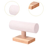 Maxbell Bracelet Holder Display T Bar Watch Stand for Men Women Wristwatch Hair Ties Beige