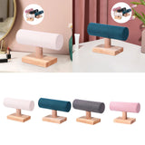 Maxbell Bracelet Holder Display T Bar Watch Stand for Men Women Wristwatch Hair Ties Beige