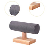 Maxbell Bracelet Holder Display T Bar Watch Stand for Men Women Wristwatch Hair Ties Dark Gray