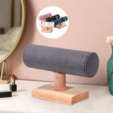 Maxbell Bracelet Holder Display T Bar Watch Stand for Men Women Wristwatch Hair Ties Dark Gray