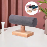 Maxbell Bracelet Holder Display T Bar Watch Stand for Men Women Wristwatch Hair Ties Dark Gray