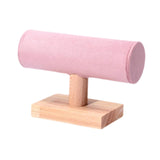 Maxbell Bracelet Holder Display T Bar Watch Stand for Men Women Wristwatch Hair Ties Pink