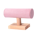 Maxbell Bracelet Holder Display T Bar Watch Stand for Men Women Wristwatch Hair Ties Pink