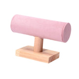 Maxbell Bracelet Holder Display T Bar Watch Stand for Men Women Wristwatch Hair Ties Pink