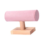 Maxbell Bracelet Holder Display T Bar Watch Stand for Men Women Wristwatch Hair Ties Pink