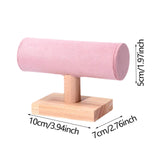 Maxbell Bracelet Holder Display T Bar Watch Stand for Men Women Wristwatch Hair Ties Pink