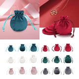 Maxbell Drawstring Bag Velvet Gift Bag Rings Jewelry Pouch Blue 6.5x8.5cm