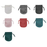 Maxbell Drawstring Bag Velvet Gift Bag Rings Jewelry Pouch Blue 6.5x8.5cm